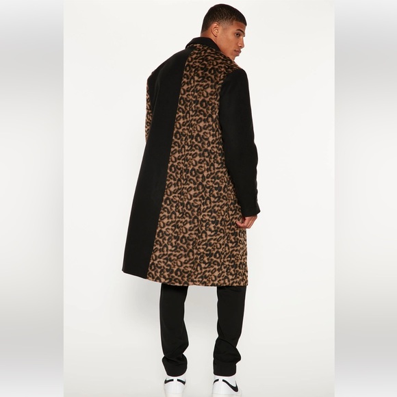 New NWT Fashion nova XL Cheetah Double Breasted Trench Coat - Picture 3 of 3